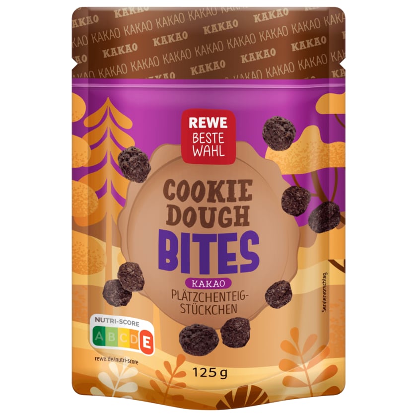 REWE Beste Wahl Cookie Dough Bites Kakao 125g